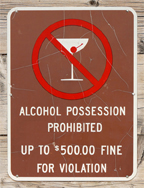 Alcohol Possession Prohibited