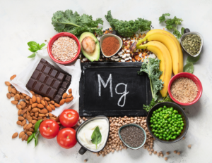 magnesium rich foods, nuts, legumes, grains, oats